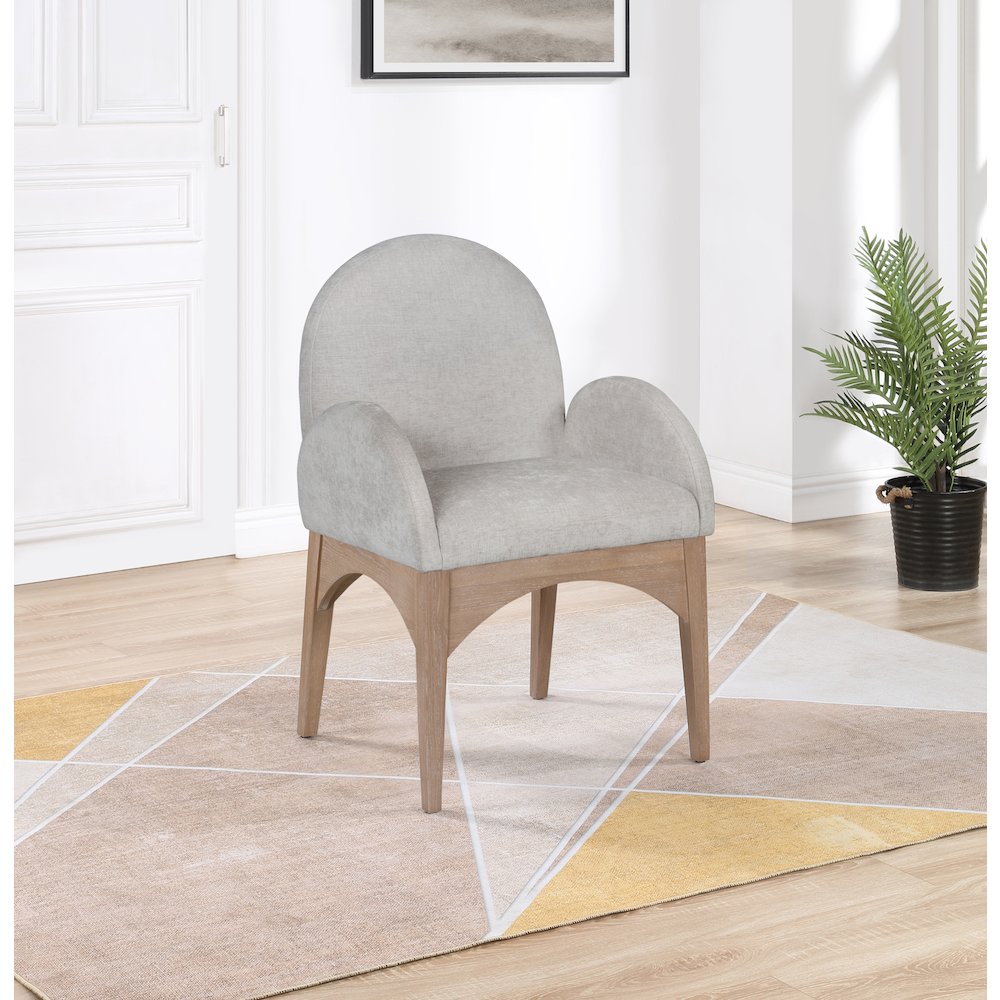 Waldorf Grey Chenille Fabric Dining Chair. Picture 6