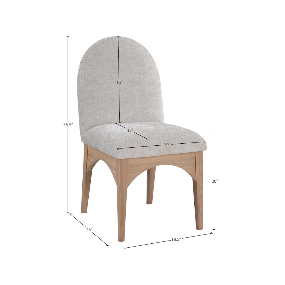 Waldorf Grey Chenille Fabric Dining Chair. Picture 7