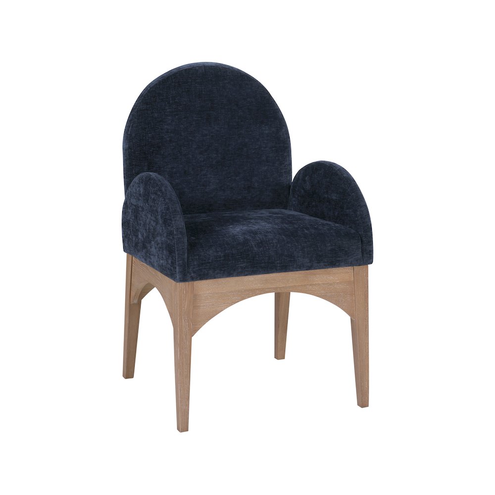 Waldorf Navy Chenille Fabric Dining Chair. Picture 1
