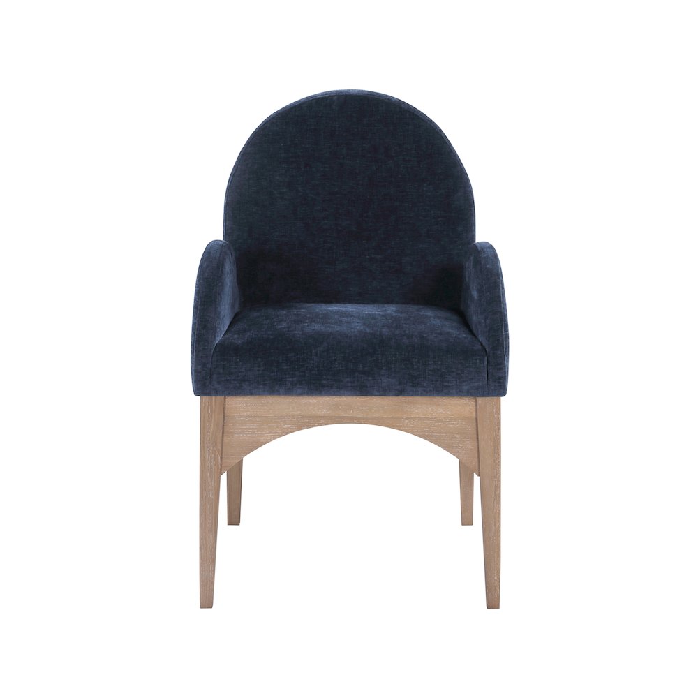 Waldorf Navy Chenille Fabric Dining Chair. Picture 2