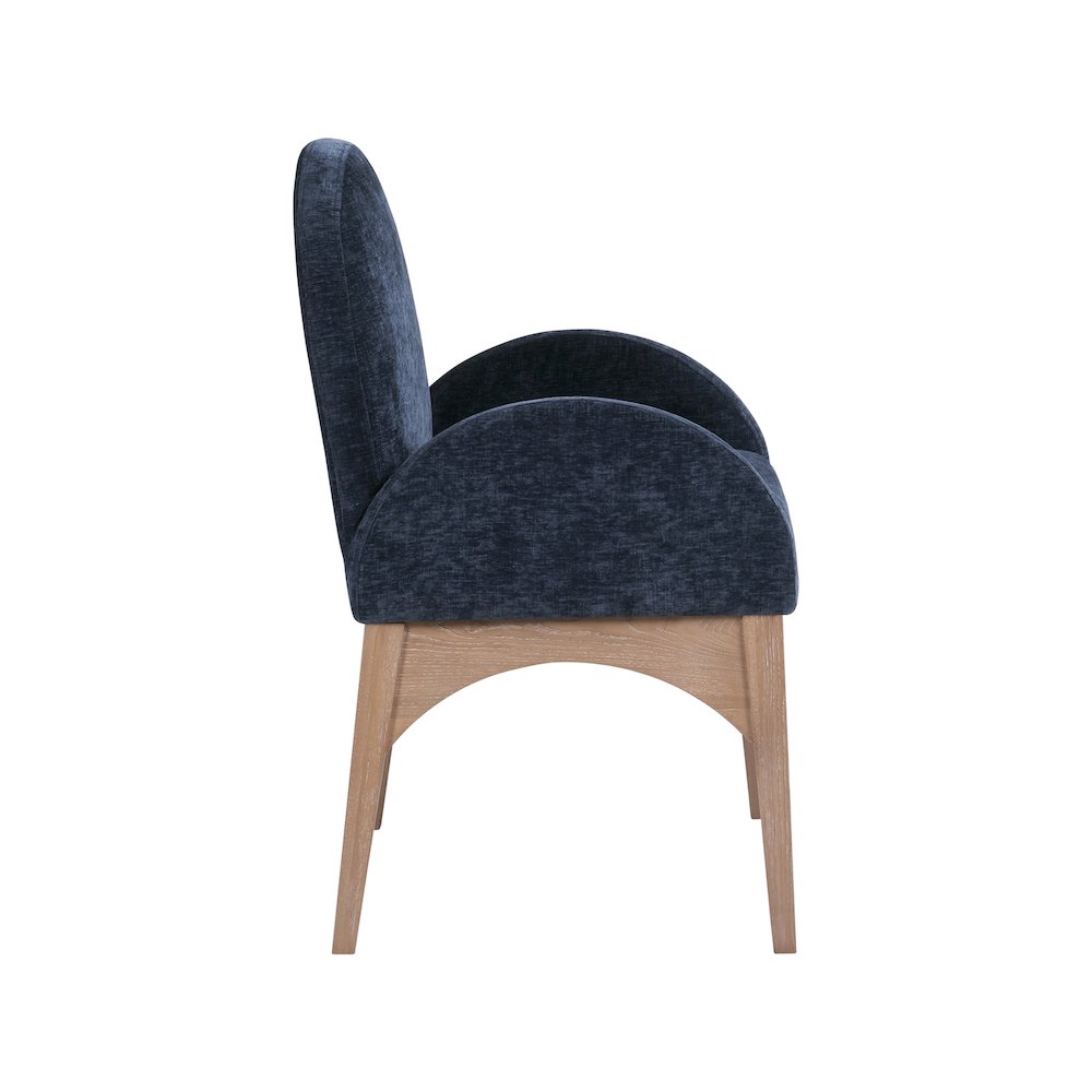 Waldorf Navy Chenille Fabric Dining Chair. Picture 4