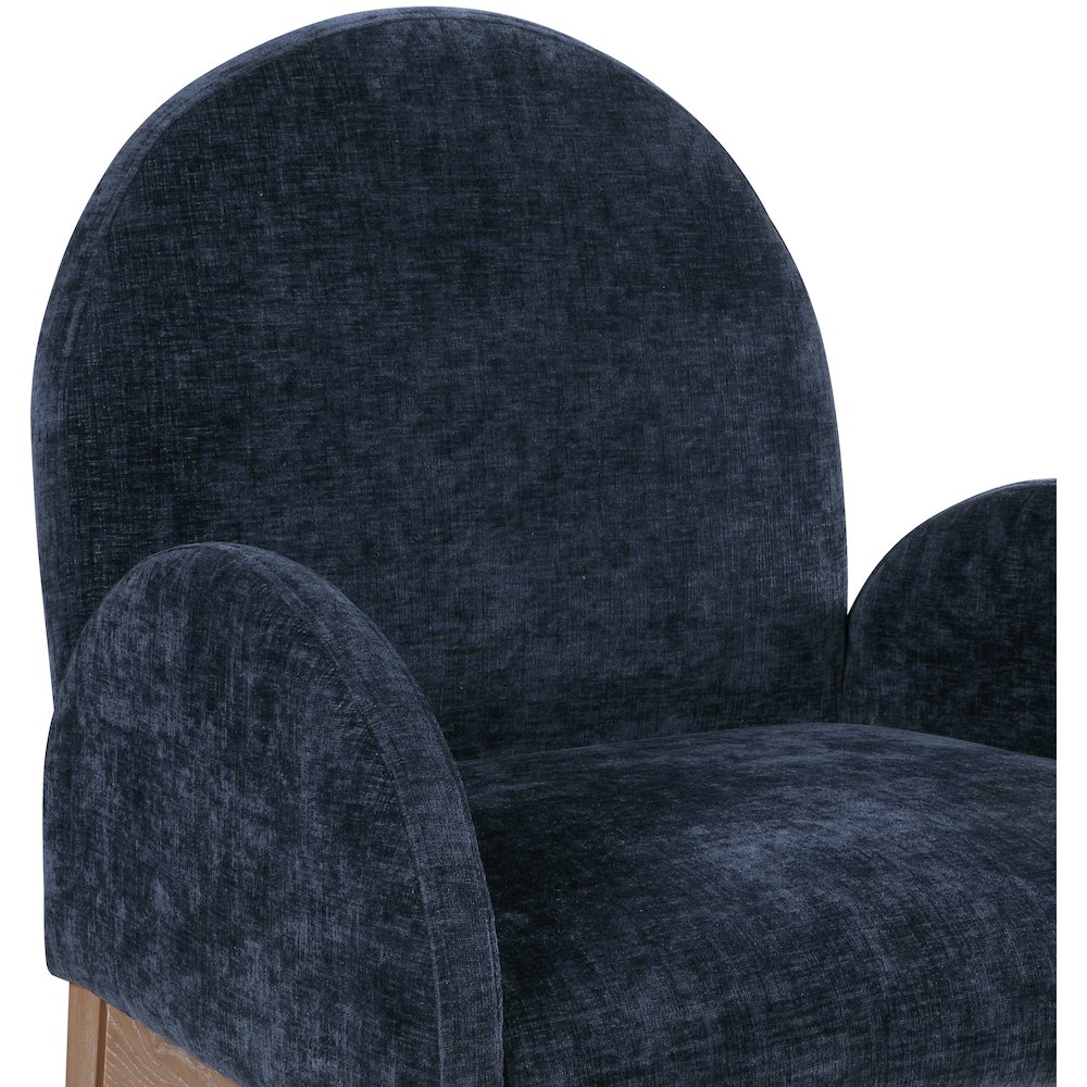Waldorf Navy Chenille Fabric Dining Chair. Picture 5
