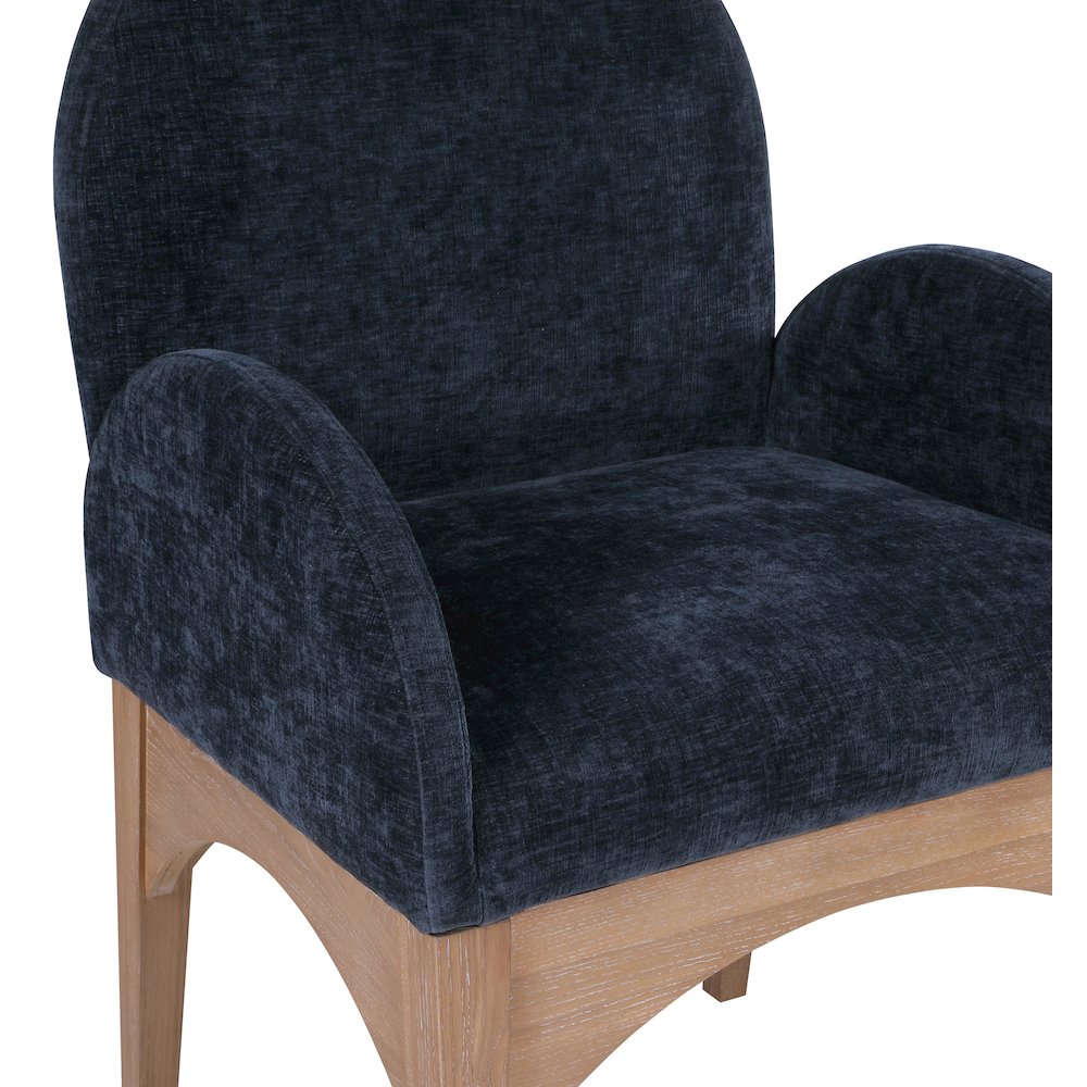 Waldorf Navy Chenille Fabric Dining Chair. Picture 6