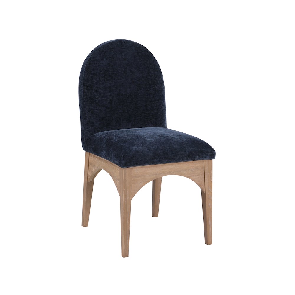 Waldorf Navy Chenille Fabric Dining Chair. Picture 1