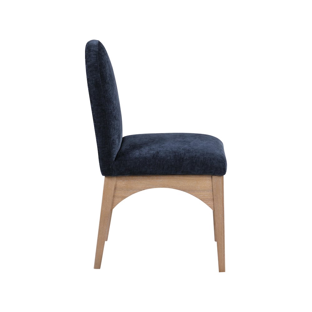 Waldorf Navy Chenille Fabric Dining Chair. Picture 4