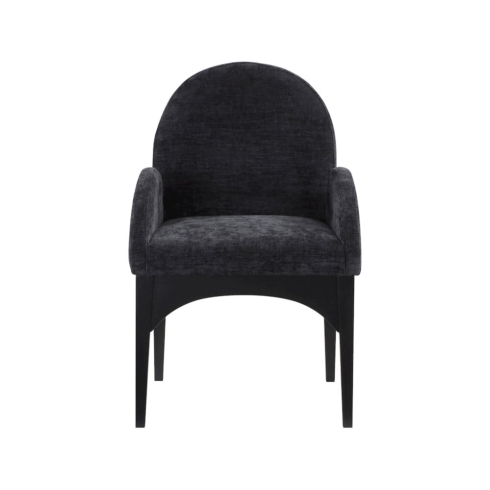 Waldorf Black Chenille Fabric Dining Chair. Picture 3