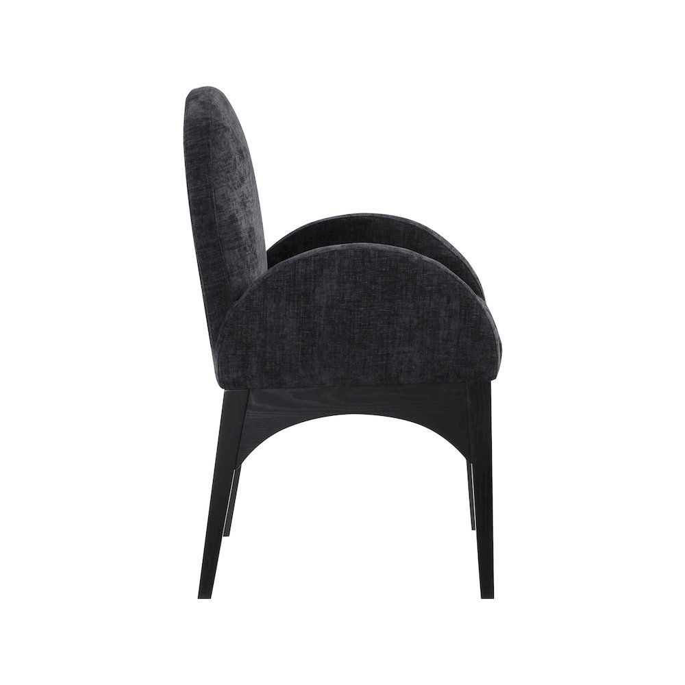 Waldorf Black Chenille Fabric Dining Chair. Picture 4