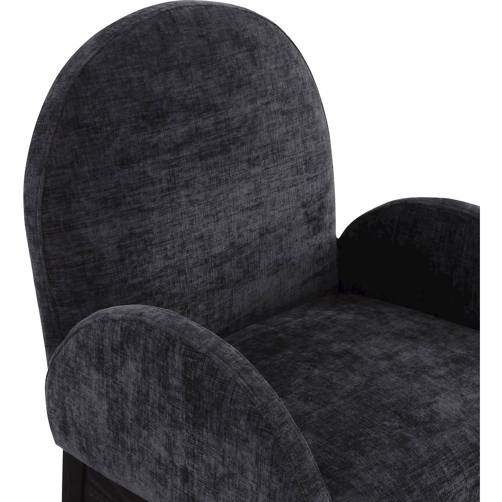 Waldorf Black Chenille Fabric Dining Chair. Picture 5