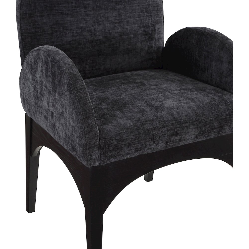Waldorf Black Chenille Fabric Dining Chair. Picture 6