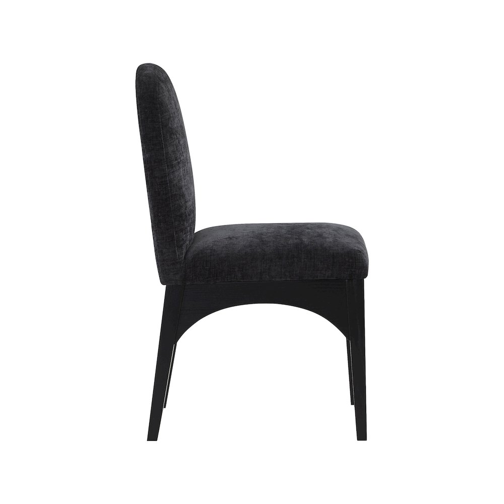 Waldorf Black Chenille Fabric Dining Chair. Picture 4