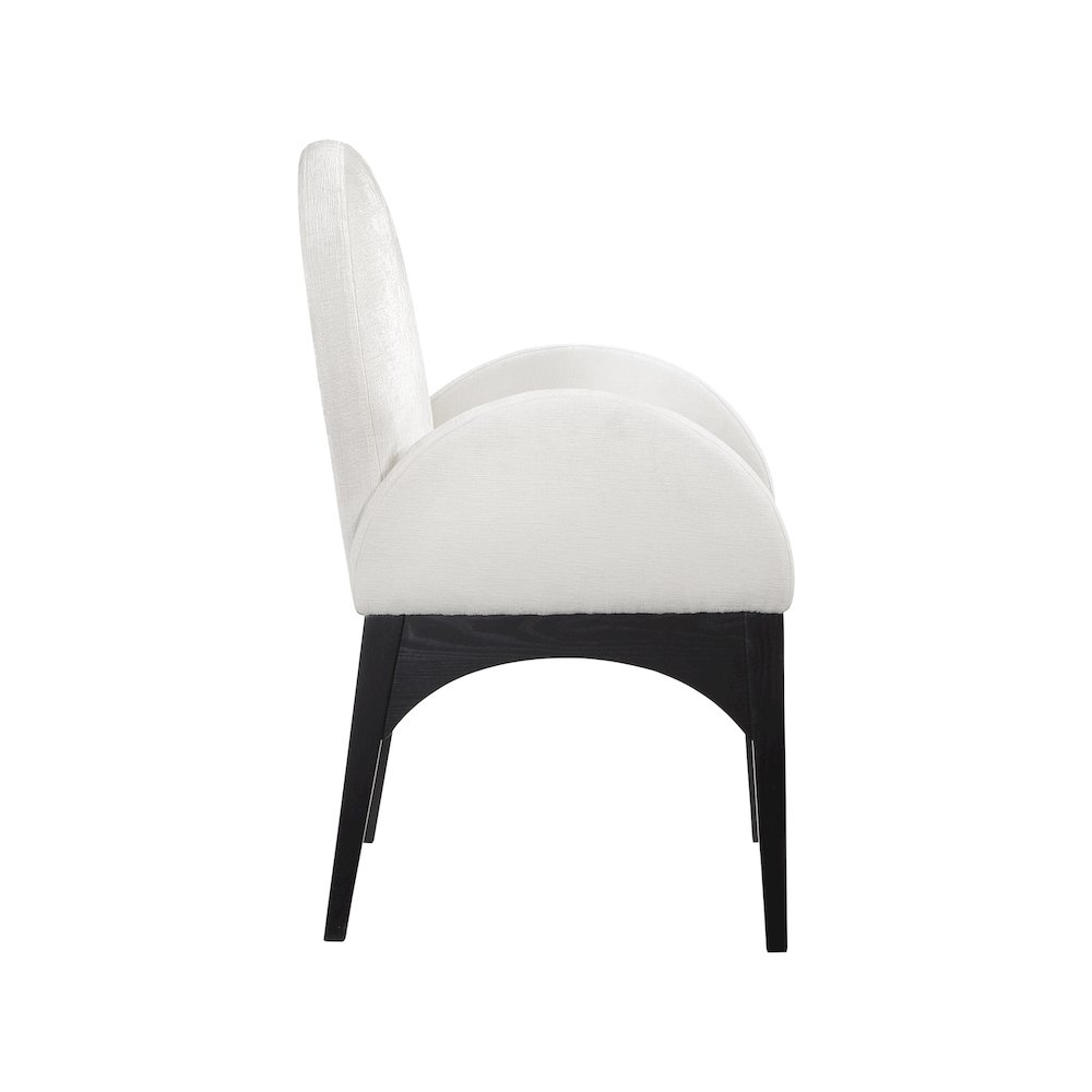 Waldorf Cream Chenille Fabric Dining Chair. Picture 4