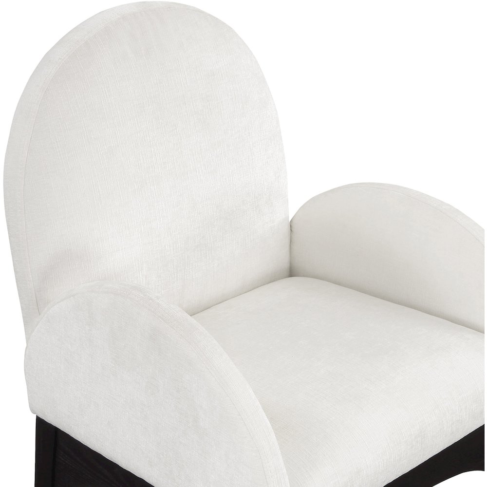 Waldorf Cream Chenille Fabric Dining Chair. Picture 5