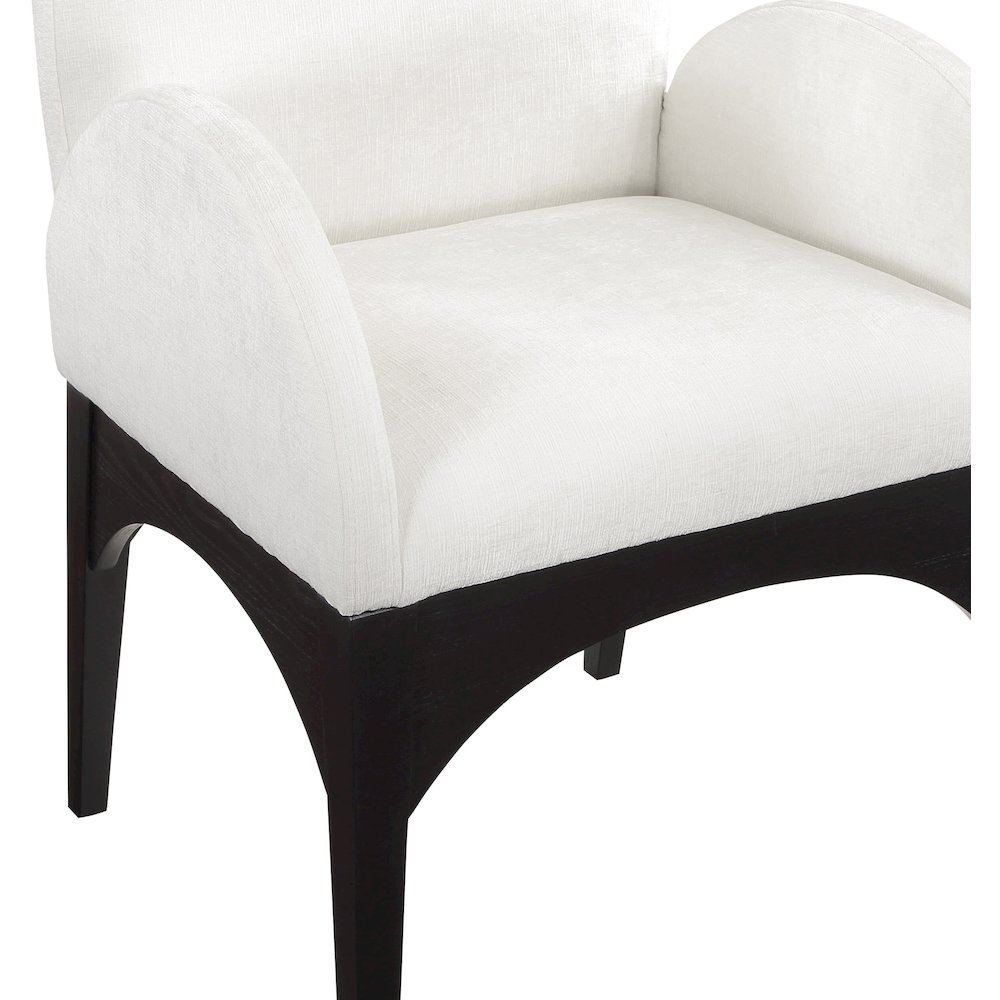 Waldorf Cream Chenille Fabric Dining Chair. Picture 6