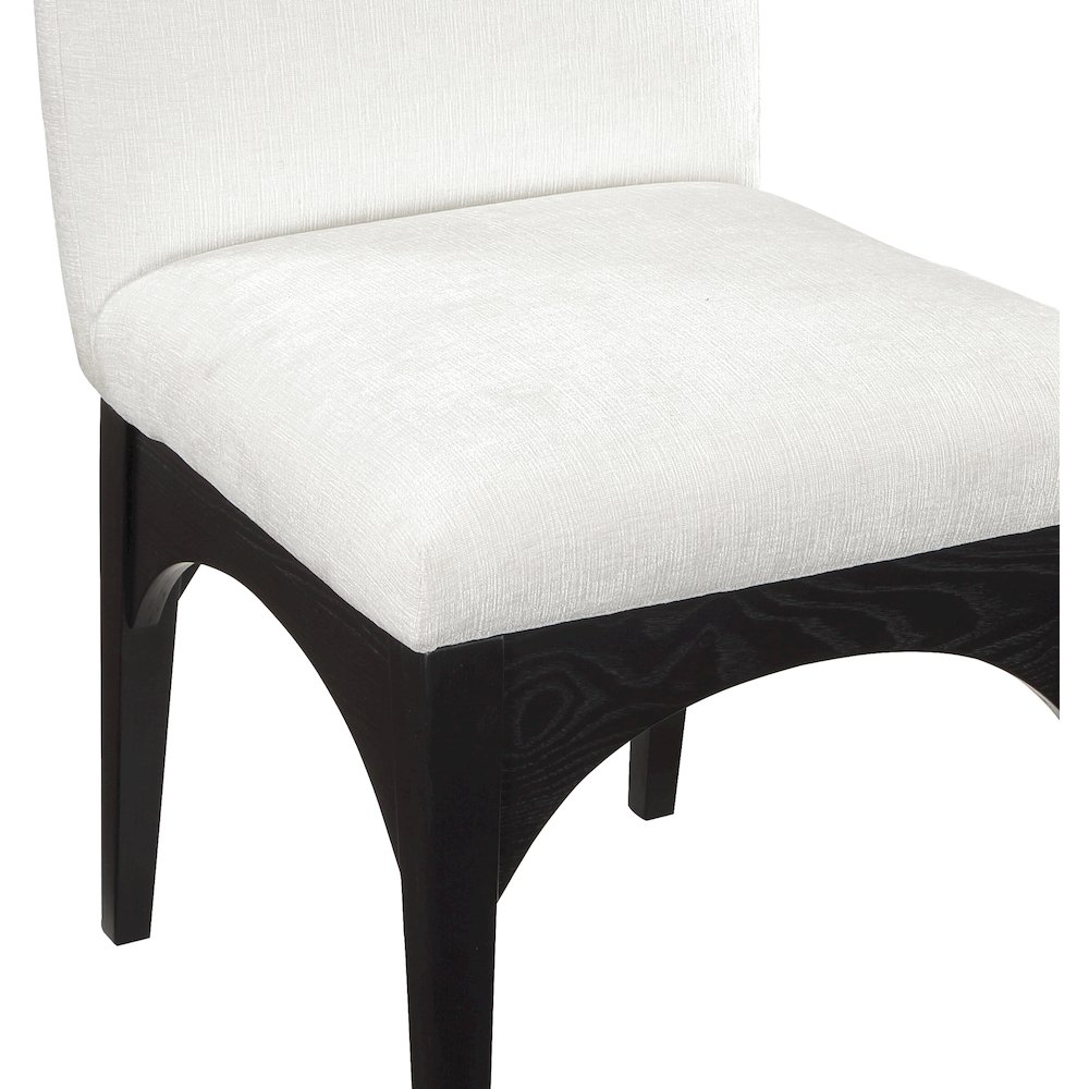 Waldorf Cream Chenille Fabric Dining Chair. Picture 5