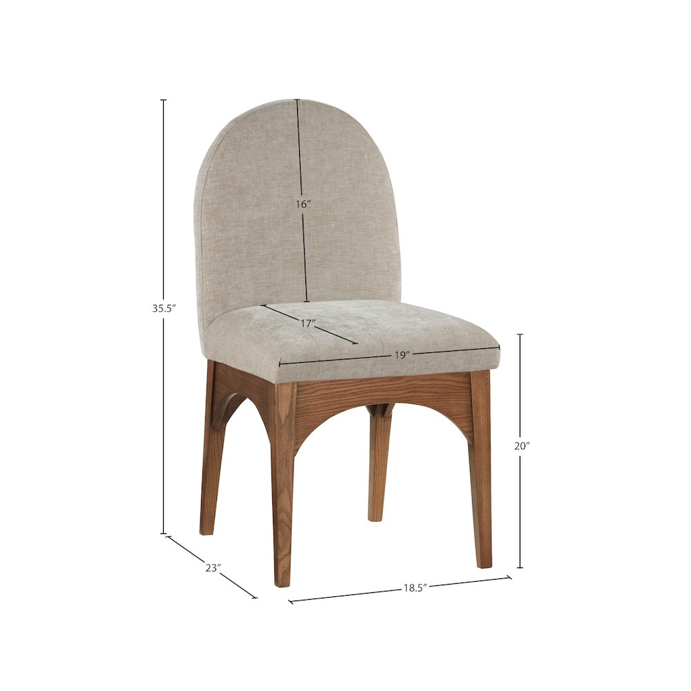 Waldorf Beige Chenille Fabric Dining Chair. Picture 7
