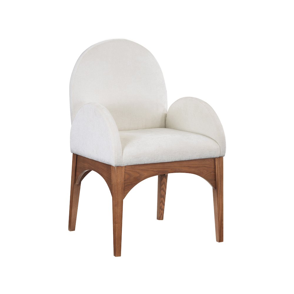 Waldorf Cream Chenille Fabric Dining Chair. Picture 1