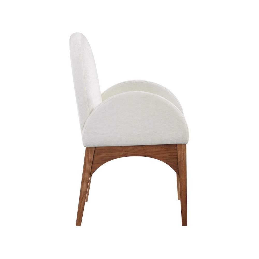 Waldorf Cream Chenille Fabric Dining Chair. Picture 4