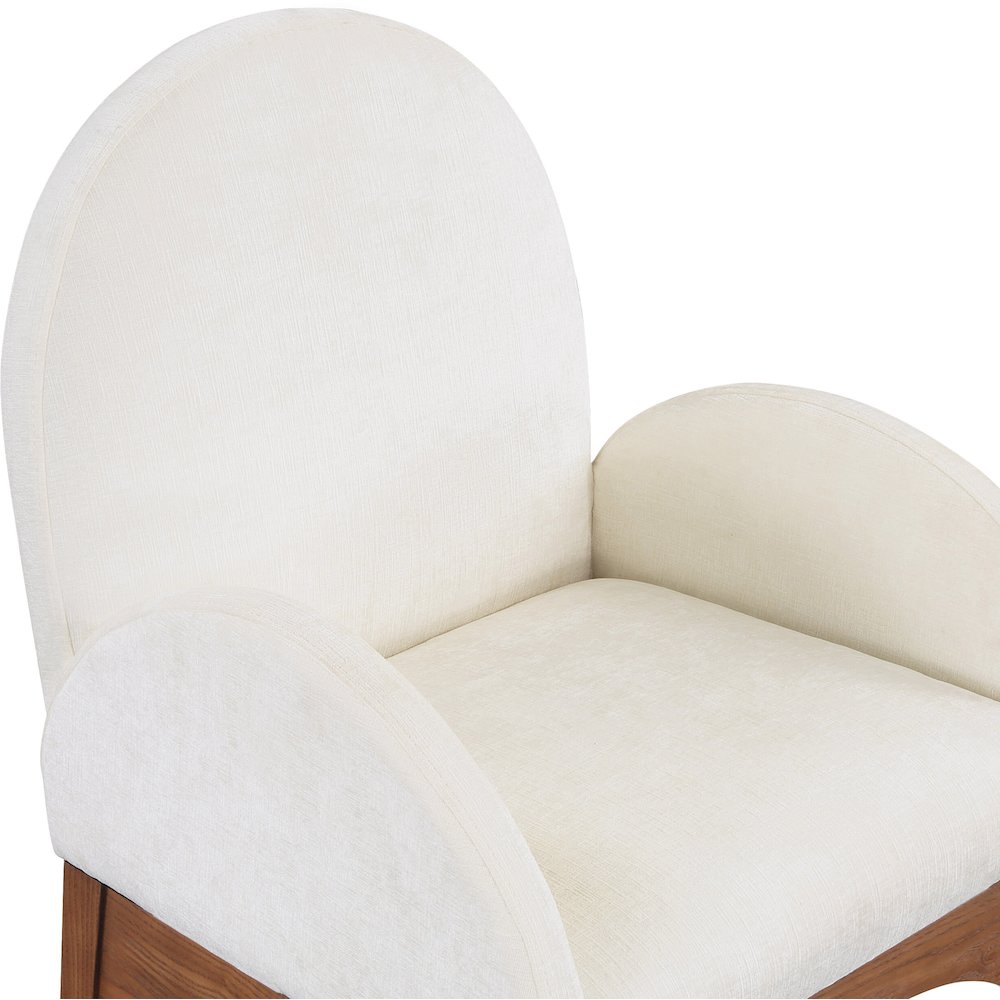 Waldorf Cream Chenille Fabric Dining Chair. Picture 5