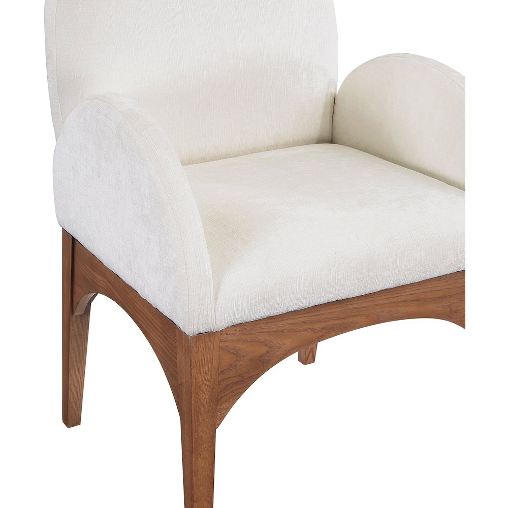 Waldorf Cream Chenille Fabric Dining Chair. Picture 6