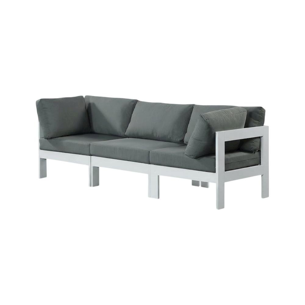 Gray Fabric Outdoor Modular Sofa With Contemporary Style For Patio Lounge. Picture 1