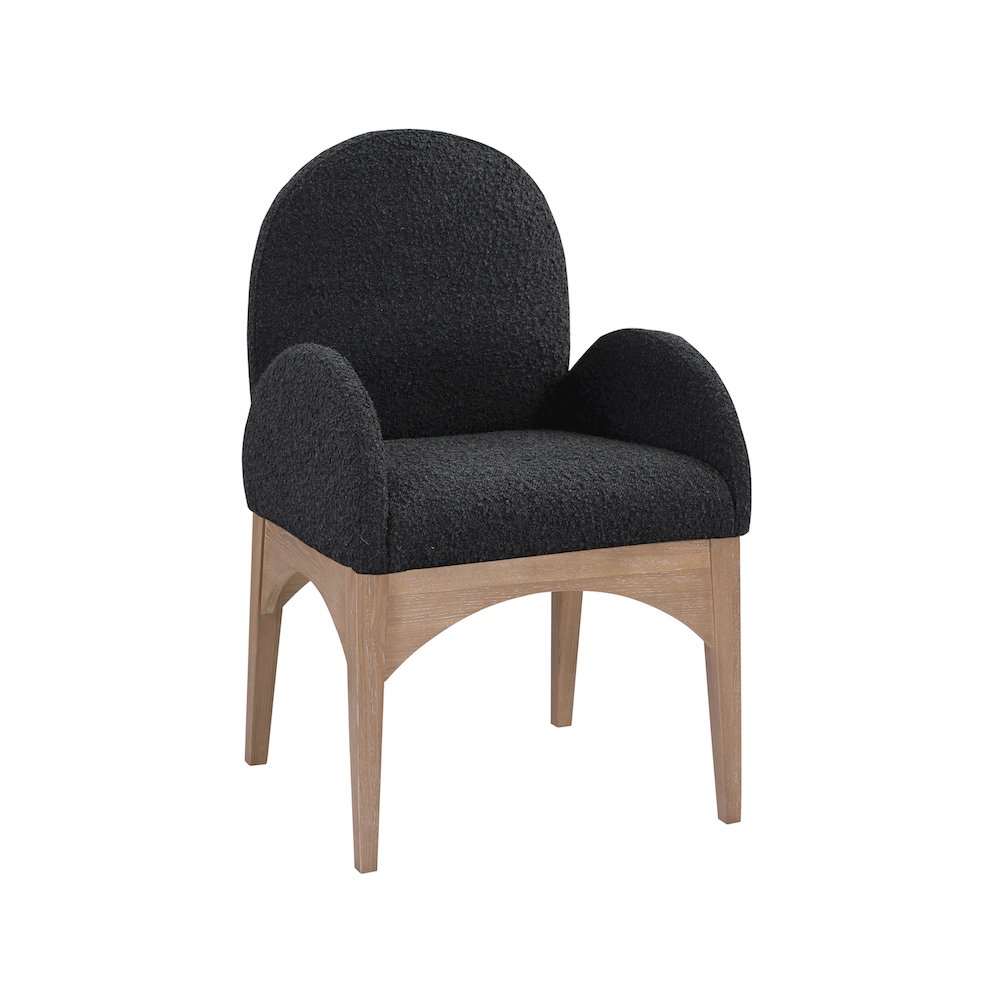 Waldorf Black Boucle Fabric Dining Chair. Picture 1