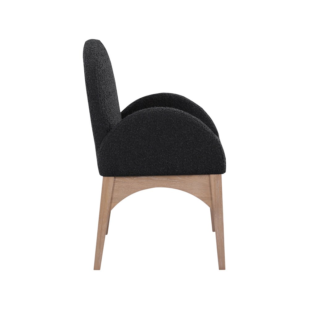Waldorf Black Boucle Fabric Dining Chair. Picture 3