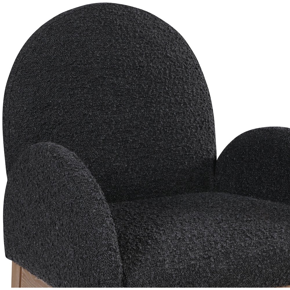 Waldorf Black Boucle Fabric Dining Chair. Picture 4