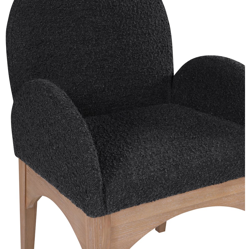 Waldorf Black Boucle Fabric Dining Chair. Picture 5