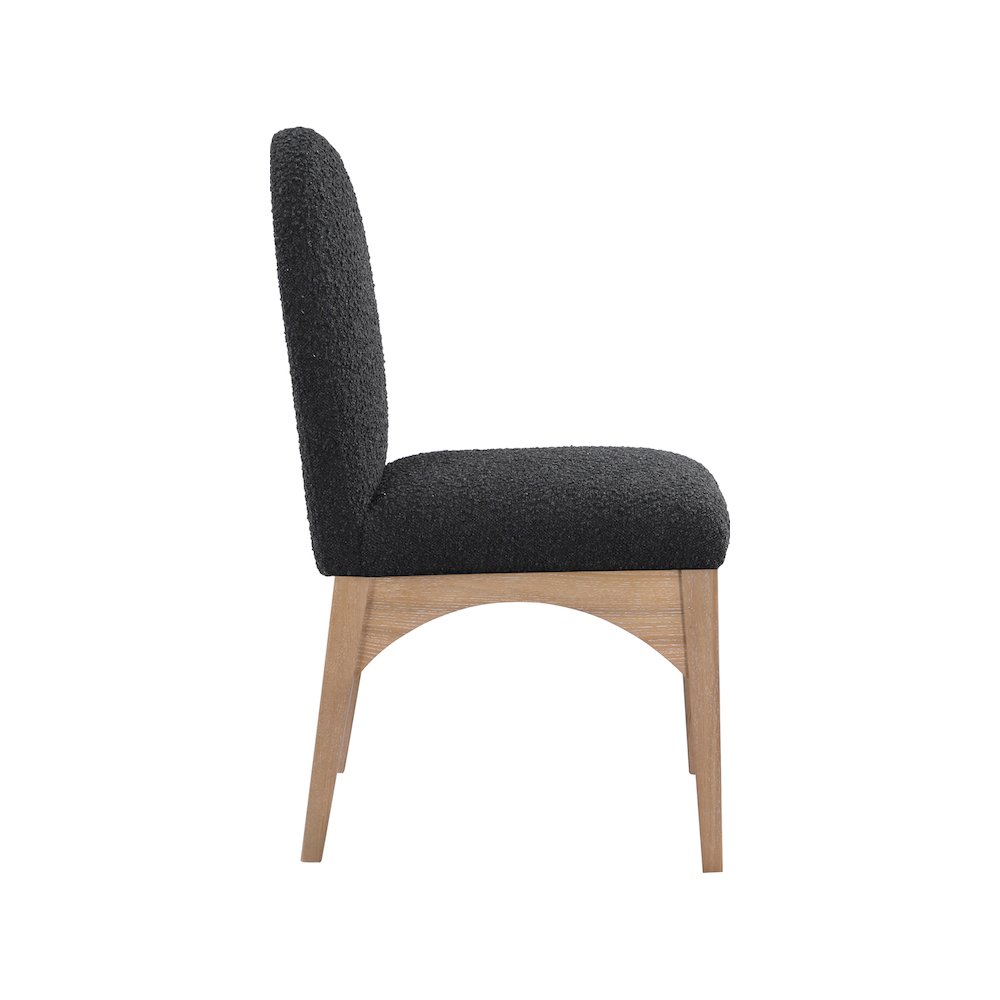 Waldorf Black Boucle Fabric Dining Chair. Picture 4