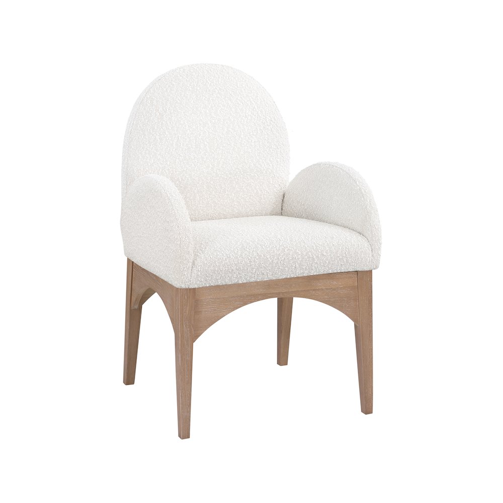 Waldorf Cream Boucle Fabric Dining Chair. Picture 1