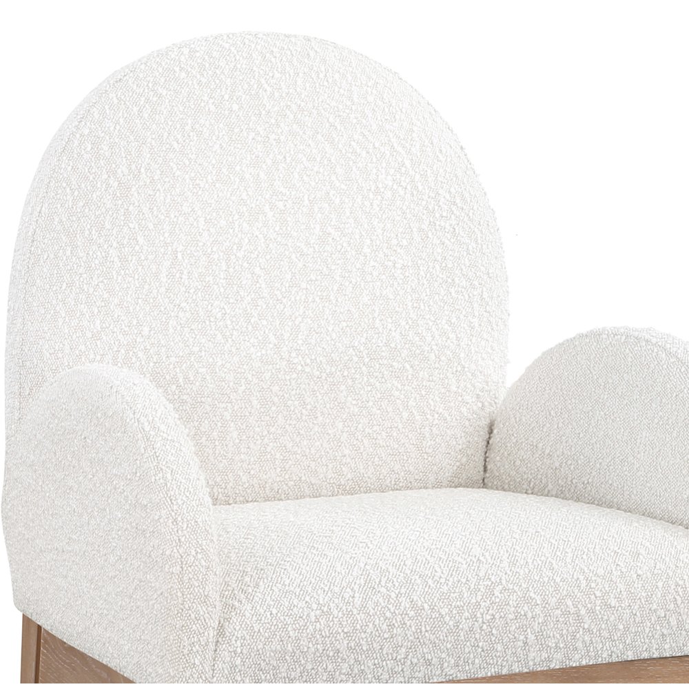 Waldorf Cream Boucle Fabric Dining Chair. Picture 4