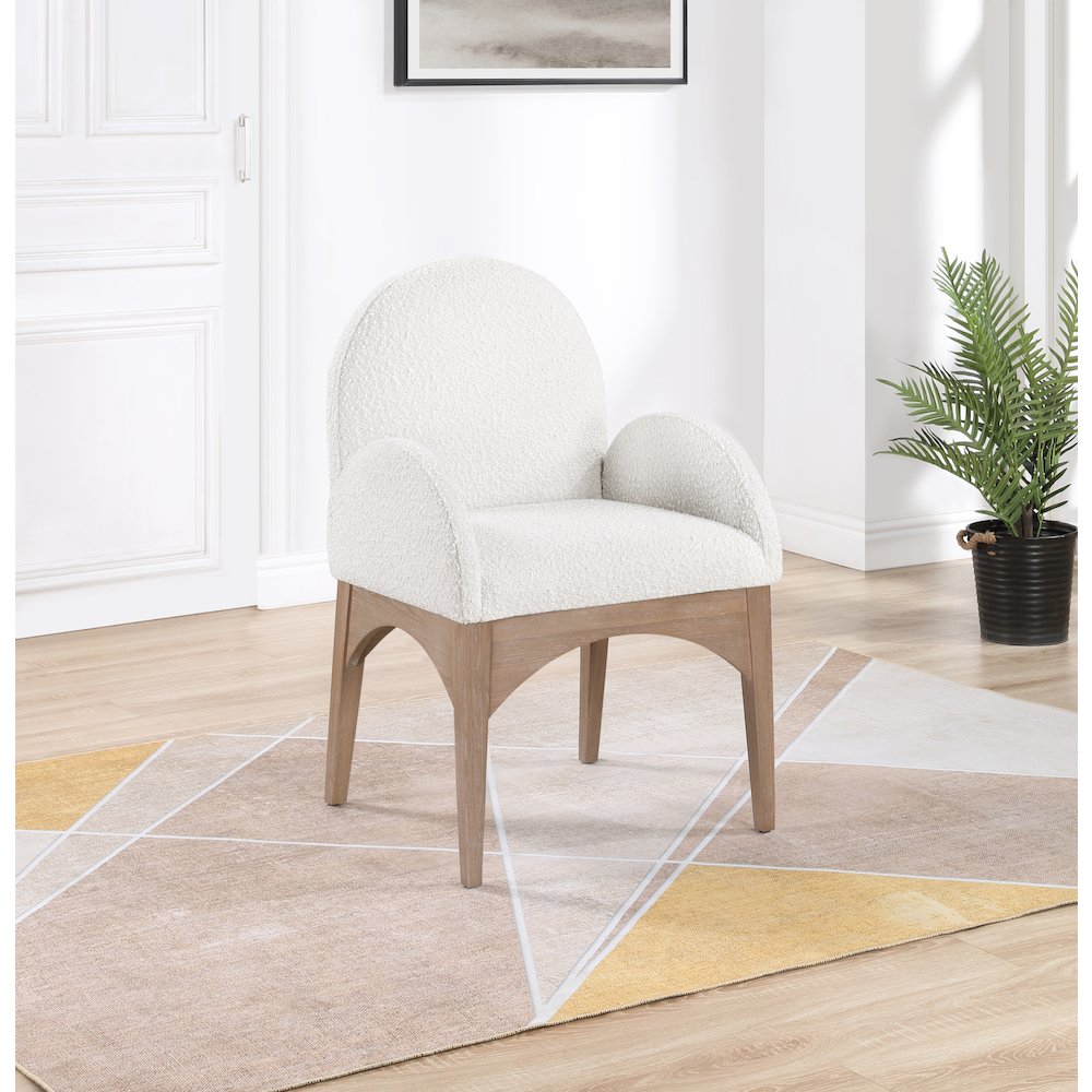 Waldorf Cream Boucle Fabric Dining Chair. Picture 6