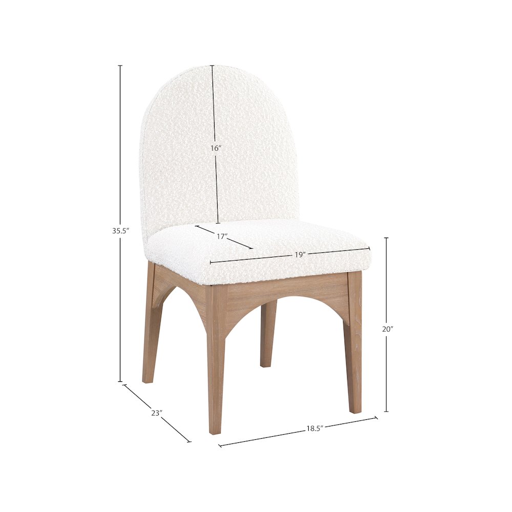 Waldorf Cream Boucle Fabric Dining Chair. Picture 7