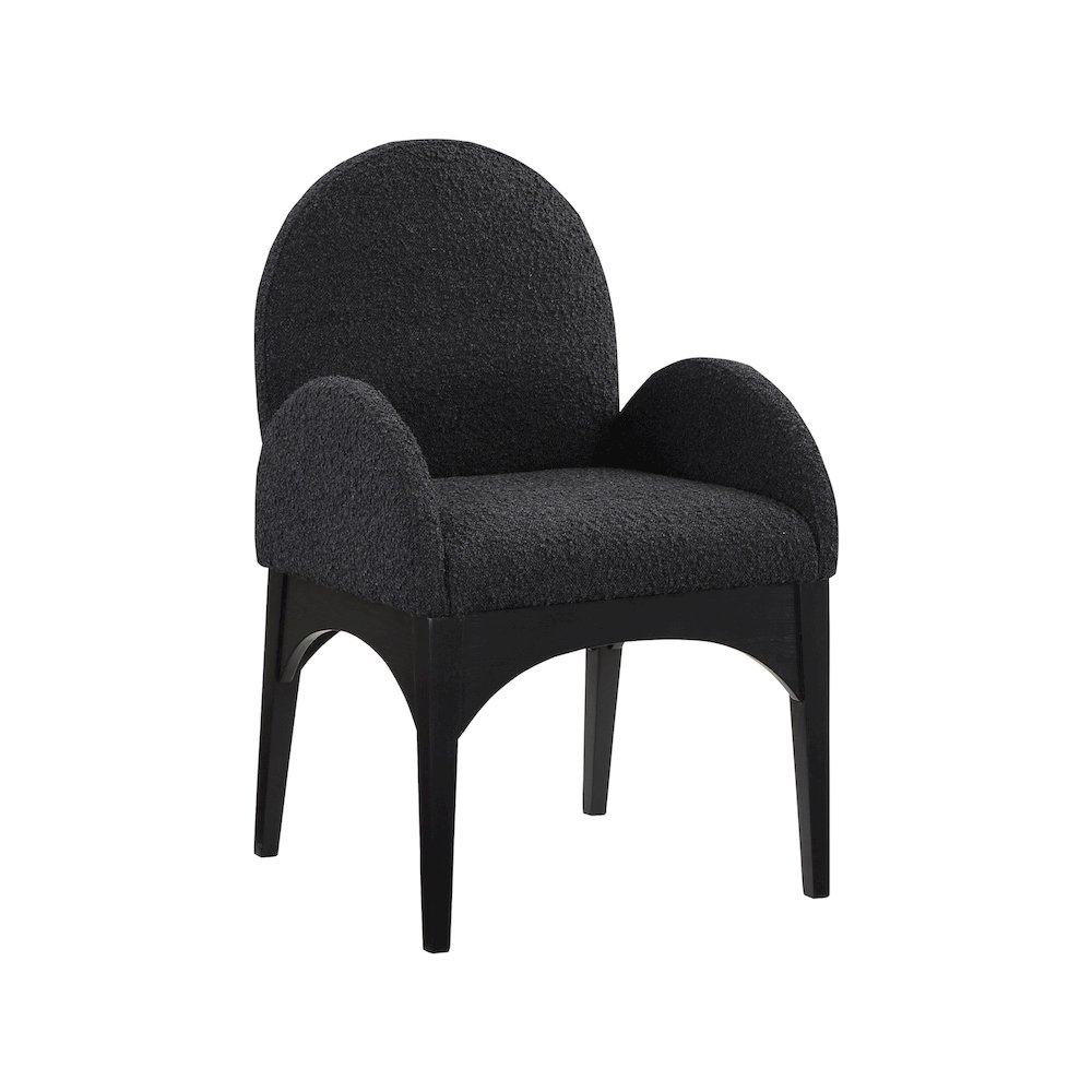 Waldorf Black Boucle Fabric Dining Chair. Picture 1