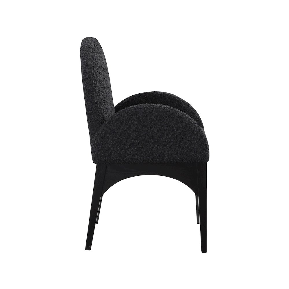 Waldorf Black Boucle Fabric Dining Chair. Picture 4