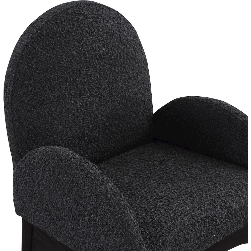 Waldorf Black Boucle Fabric Dining Chair. Picture 5
