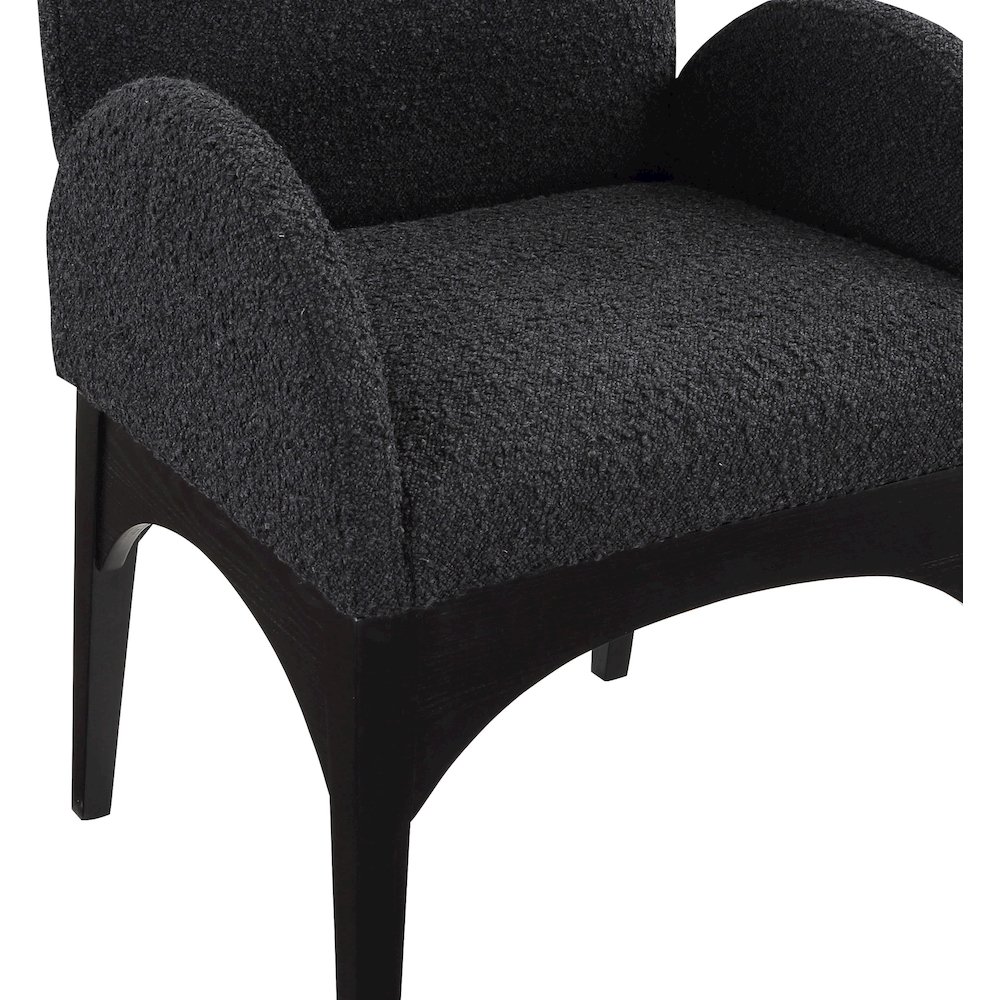 Waldorf Black Boucle Fabric Dining Chair. Picture 6