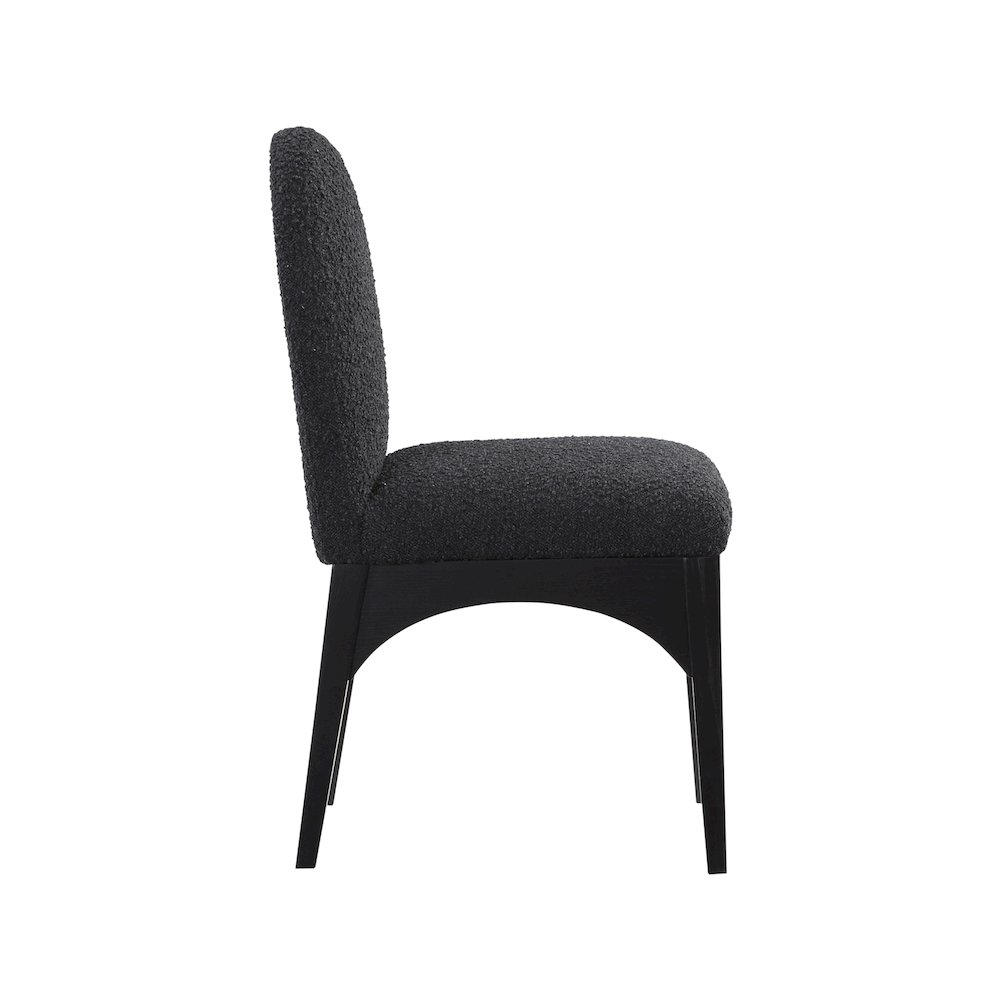 Waldorf Black Boucle Fabric Dining Chair. Picture 4