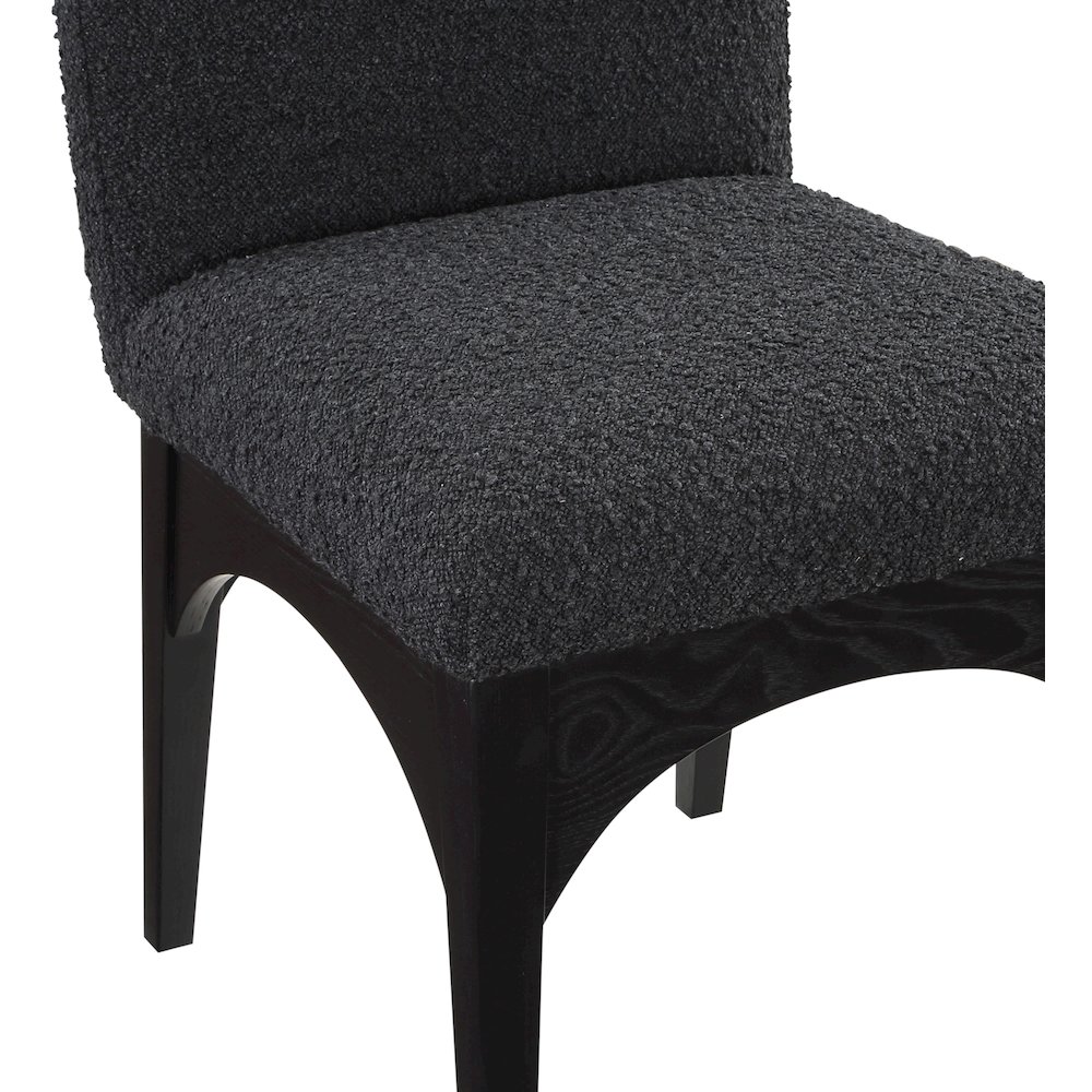 Waldorf Black Boucle Fabric Dining Chair. Picture 5