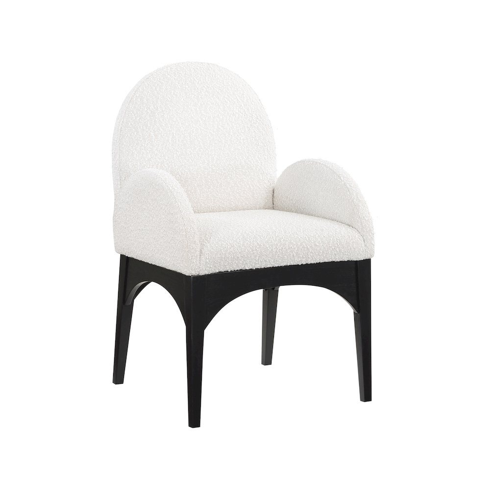 Waldorf Cream Boucle Fabric Dining Chair. Picture 1
