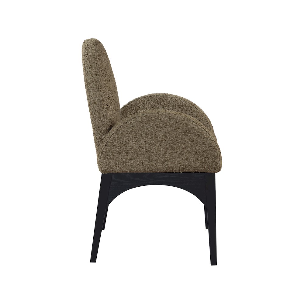 Waldorf Olive Boucle Fabric Dining Chair. Picture 4