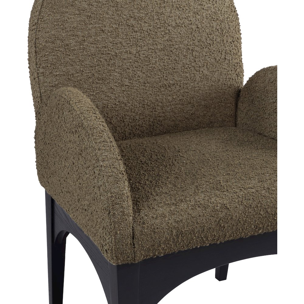 Waldorf Olive Boucle Fabric Dining Chair. Picture 6