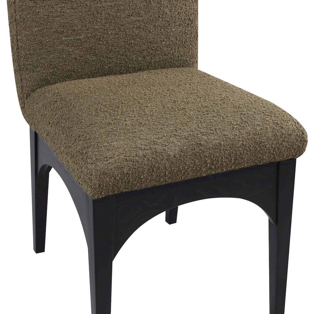Waldorf Olive Boucle Fabric Dining Chair. Picture 5