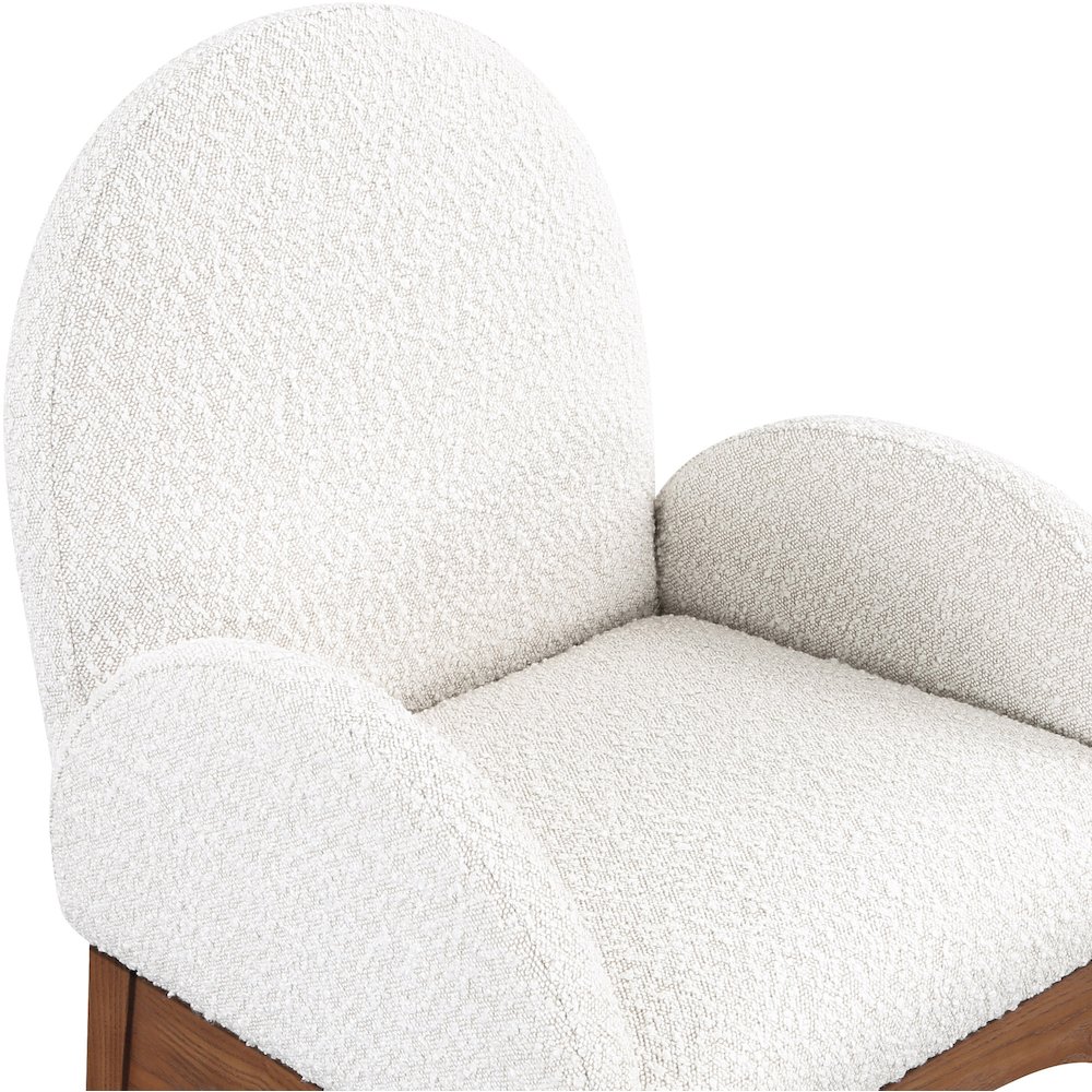 Waldorf Cream Boucle Fabric Dining Chair. Picture 5