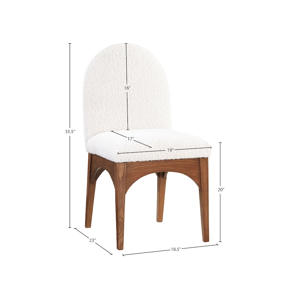 Waldorf Cream Boucle Fabric Dining Chair. Picture 7