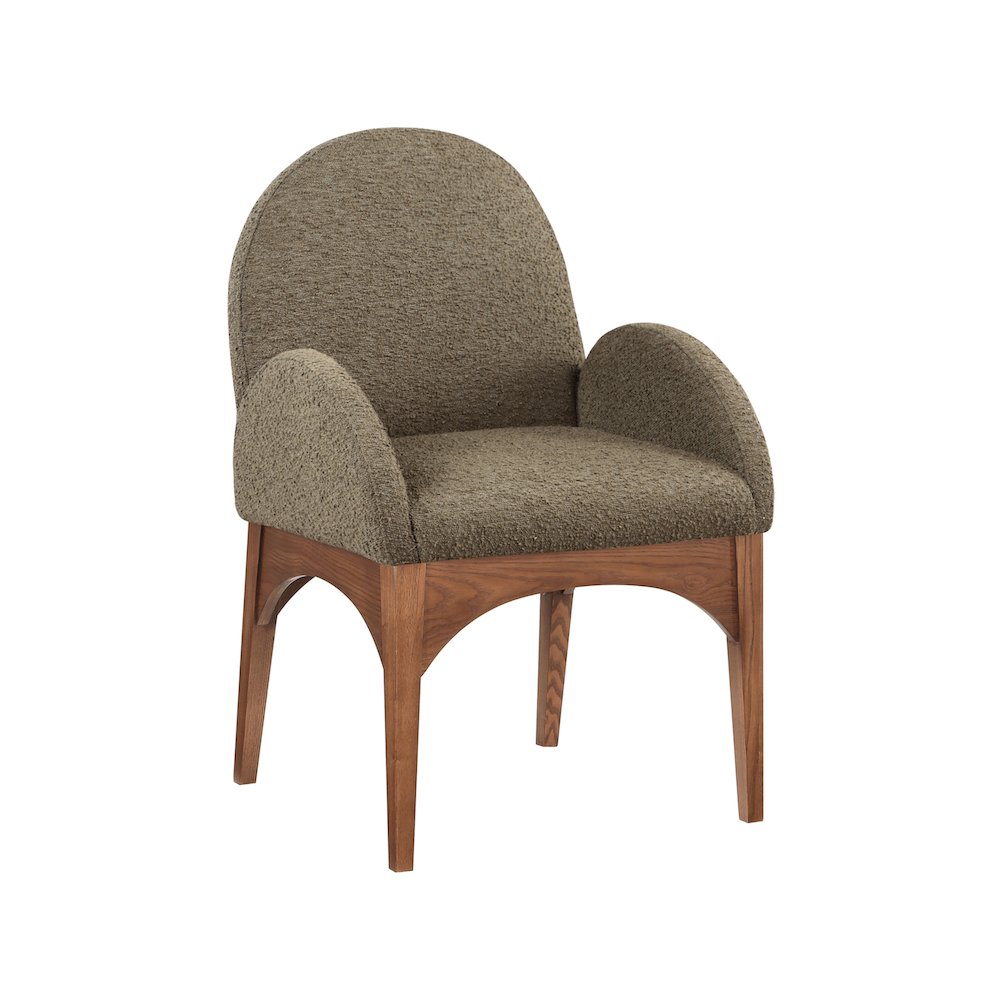 Waldorf Olive Boucle Fabric Dining Chair. Picture 1