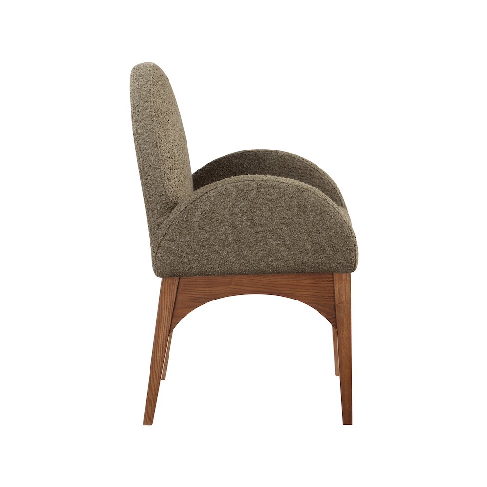 Waldorf Olive Boucle Fabric Dining Chair. Picture 4