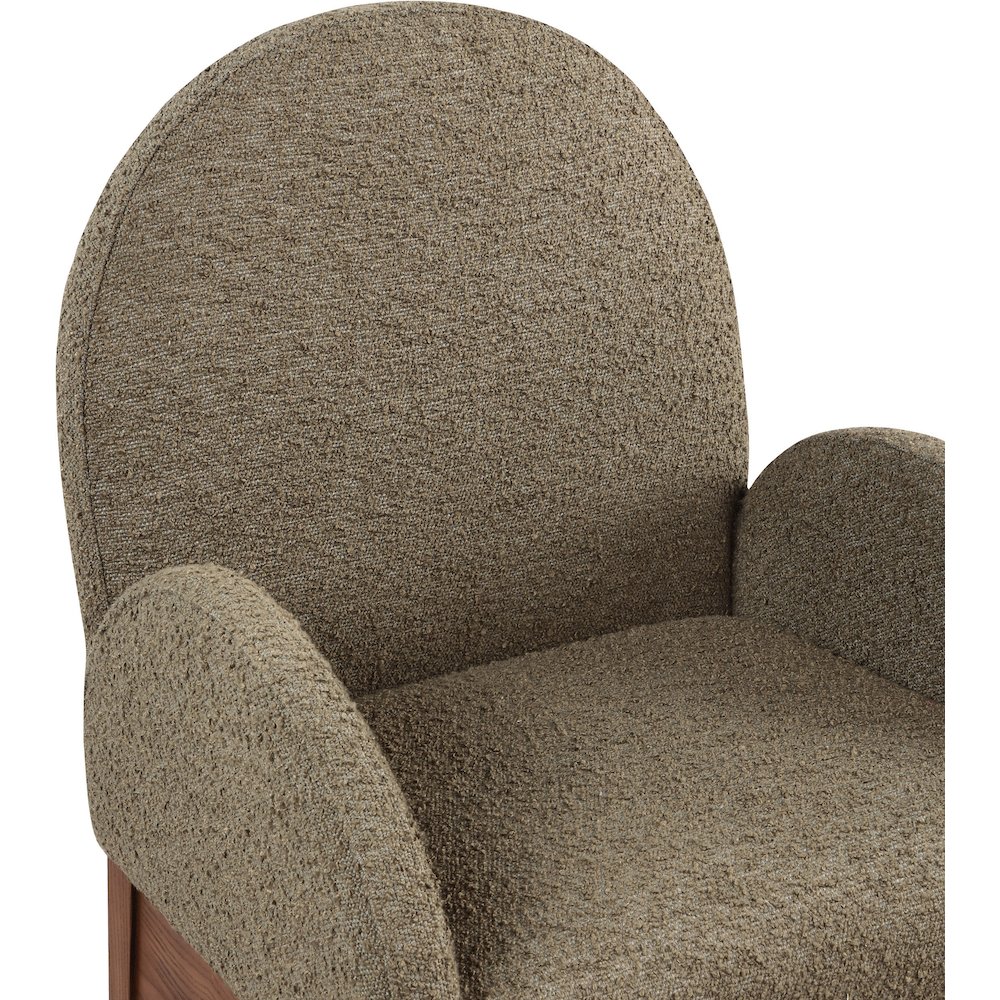 Waldorf Olive Boucle Fabric Dining Chair. Picture 5