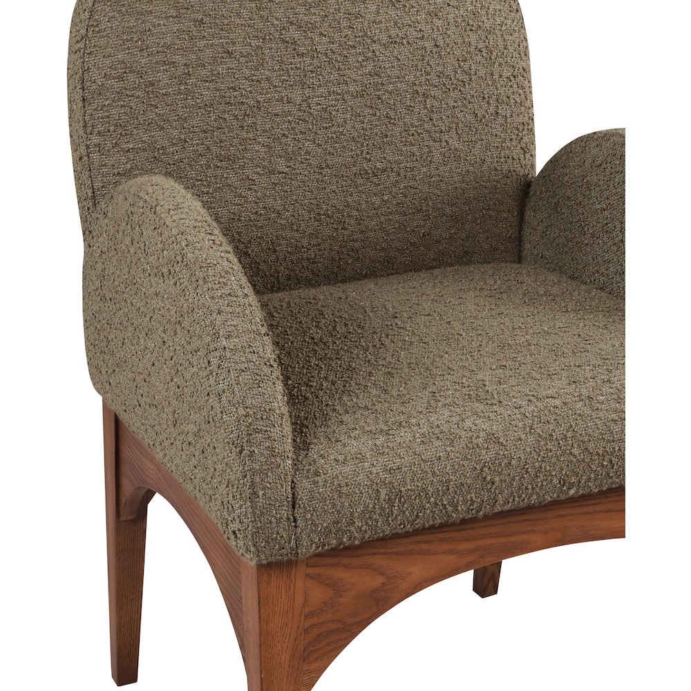 Waldorf Olive Boucle Fabric Dining Chair. Picture 6