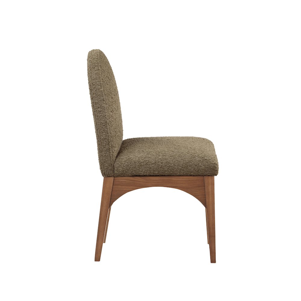 Waldorf Olive Boucle Fabric Dining Chair. Picture 4